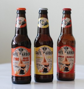 3 SafeHarbor Beer bottle shots